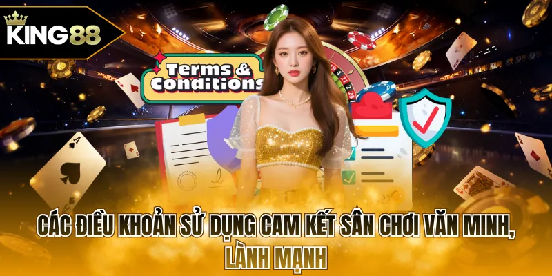 Các điều khoản sử dụng cam kết sân chơi văn minh, lành mạnh