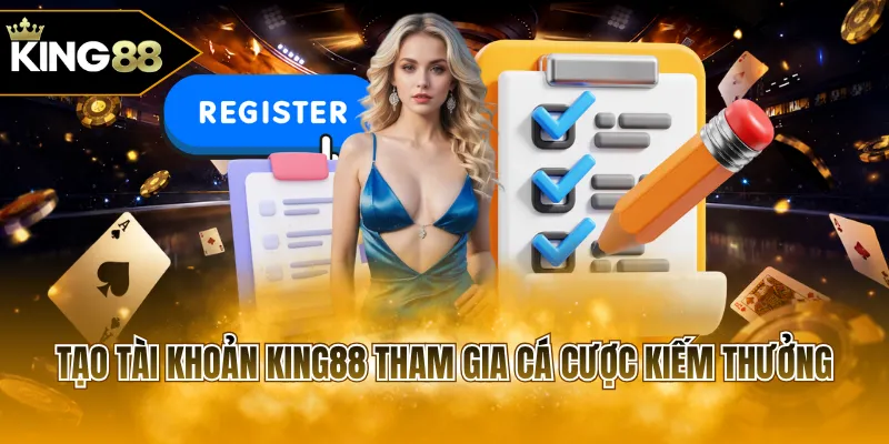 Tạo tài khoản KING88 tham gia cá cược kiếm thưởng